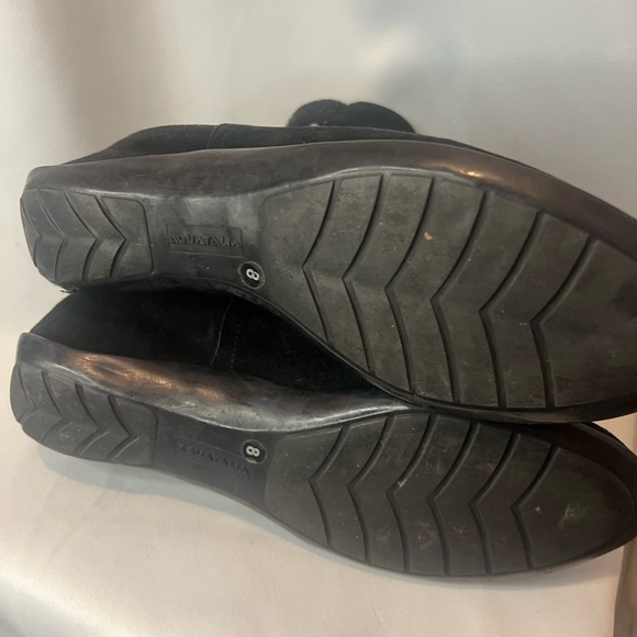 Aquatalia Size 8 Hidden  Wedge Marvin K Versa Ankle Black Suede Sock Boot - Picture 5 of 5